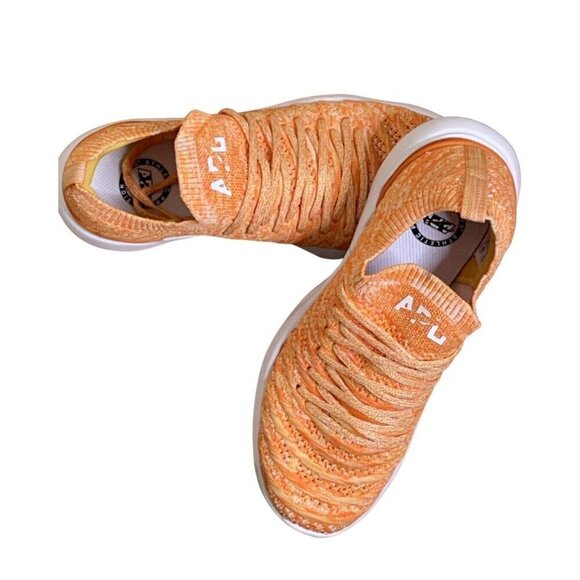 APL Women's Techloom Wave Sneakers Trainers Orange Size 6 EU 36 NEW - Picture 2 of 7